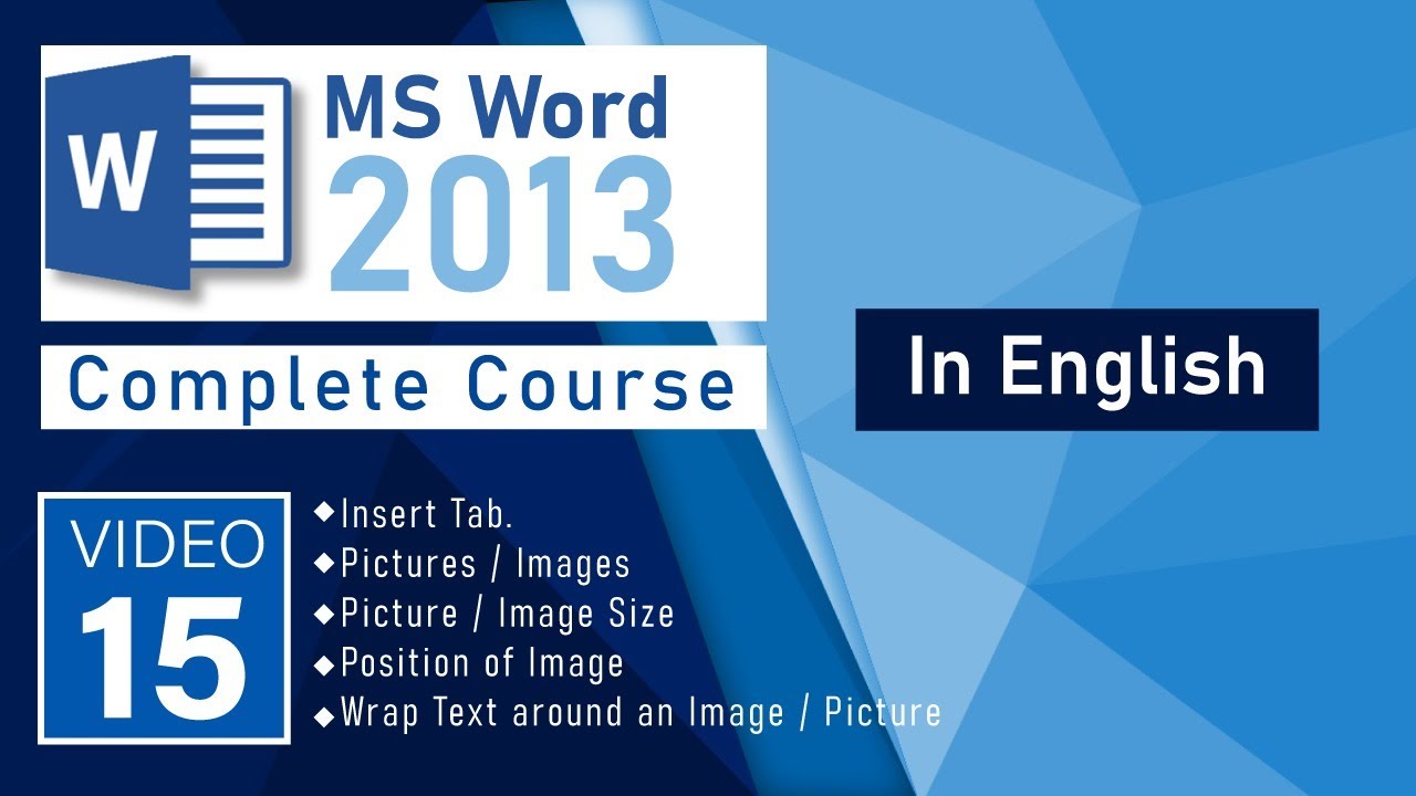 MS Word Complete Course - Insert Images / Pictures in MS Word Document