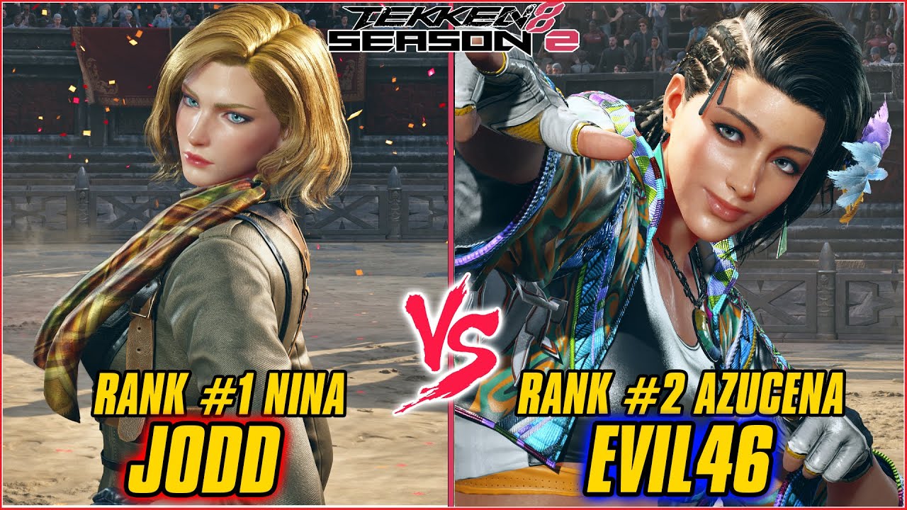 TEKKEN 8 | JODD (RANK #1 NINA) vs EVIL46 (RANK #2 AZUCENA) | TEKKEN 8 RANKED MATCH