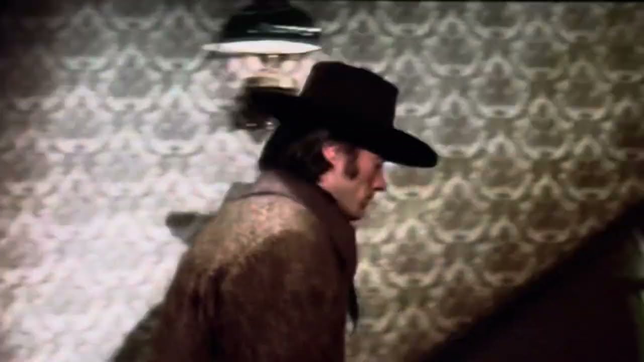 Joe Kidd | Clint Eastwood throws a man down a staircase