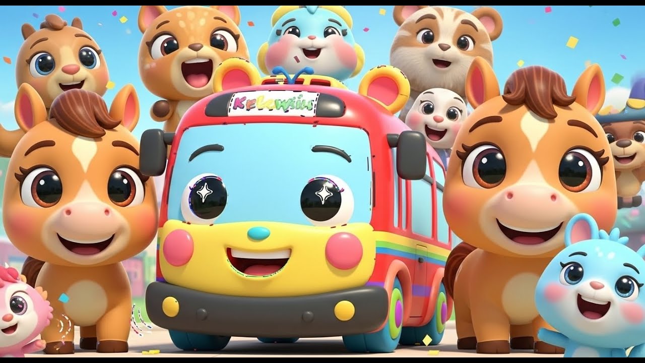 🐥🚍 Animal Sound Bus! | Fun Baby Nursery Rhyme with Cute Animals 🐶🐱