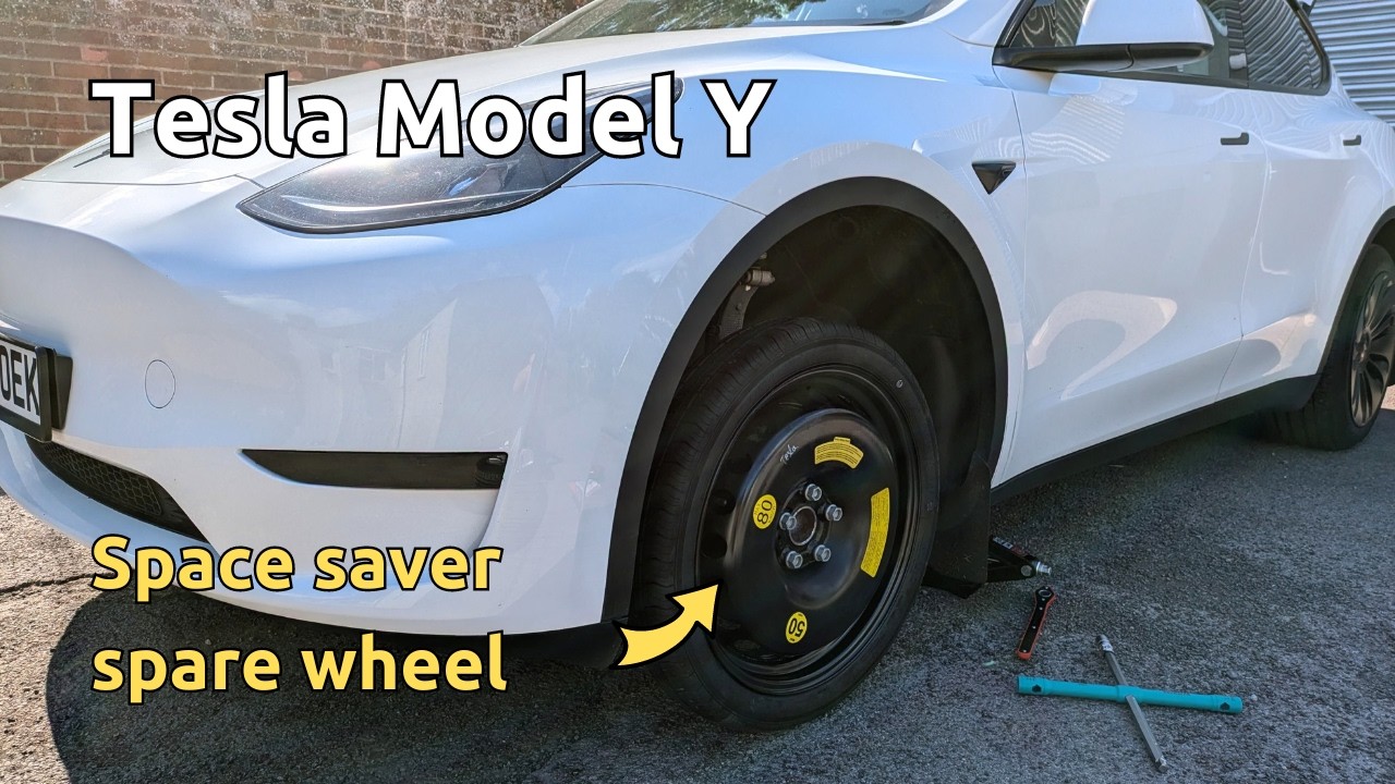 Покупка компактного запасного колеса и инструментов для Tesla Model Y