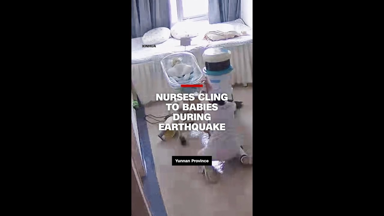 Nurses cling to newborn babies during Myanmar earthquake
