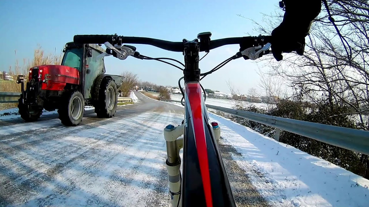 Neve a Bellaria Igea Marina - Giro in MTB - 28/02/2018