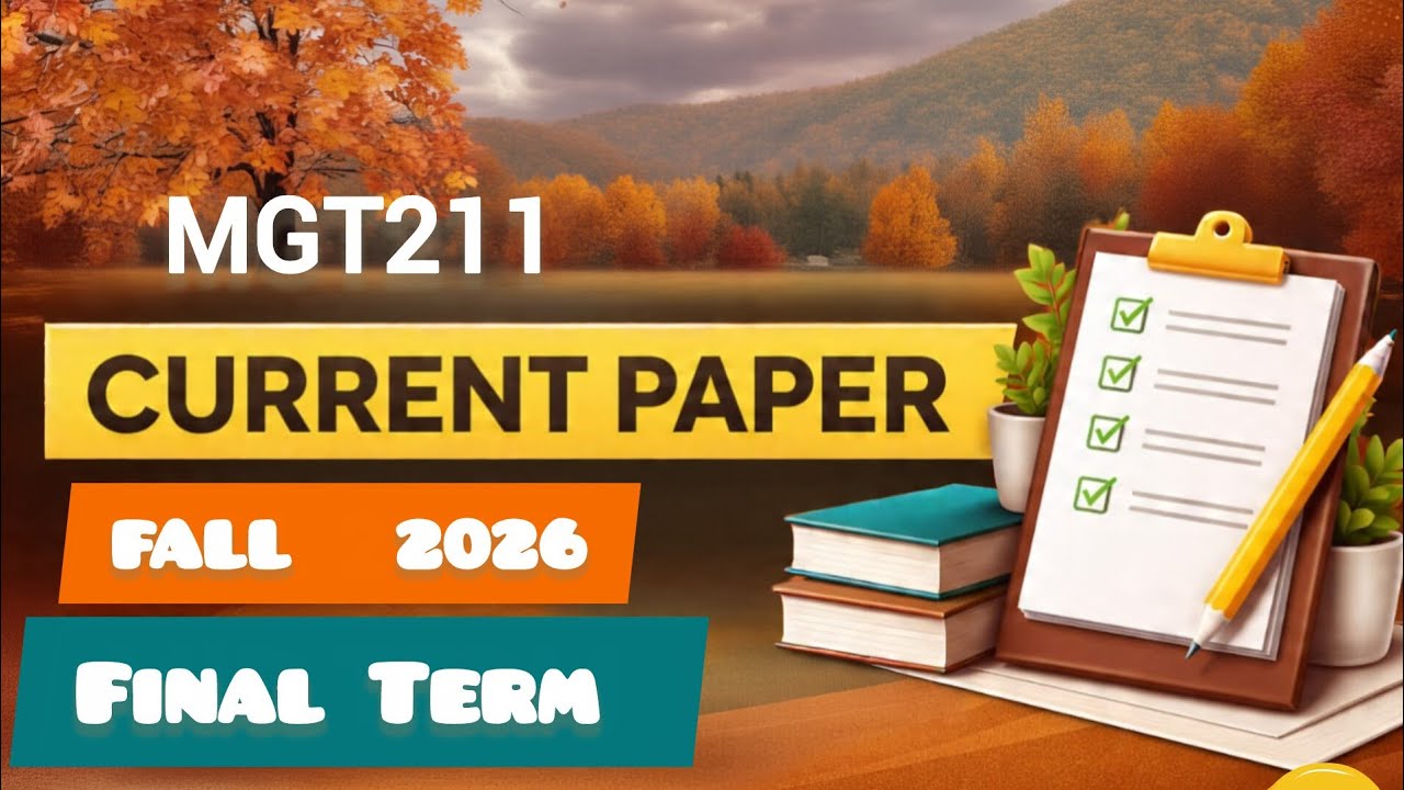 MGT211 Current Papers | Fall 2026 | VU Final Term 
