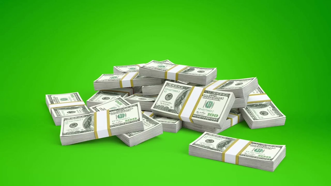 Dollar Money stacks falling green screen | no copyright| download from link in Comments