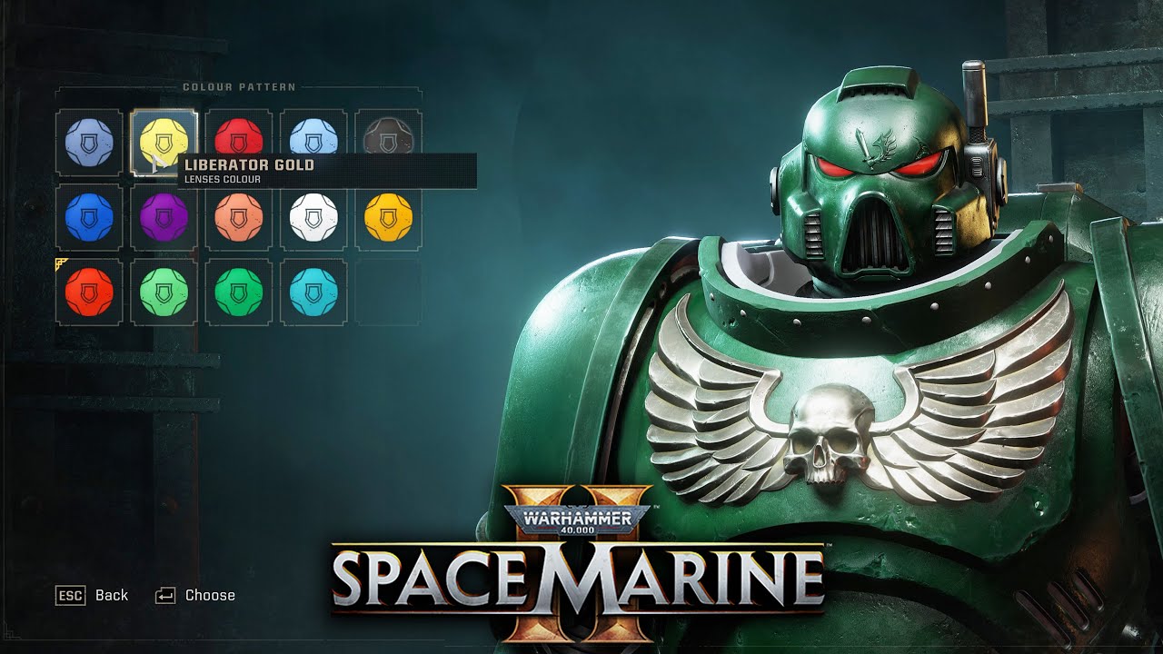 SPACE MARINE 2 - NEW DARK ANGELS CUSTOMIZATION (Mark 8 Helmet & Lense Customization)