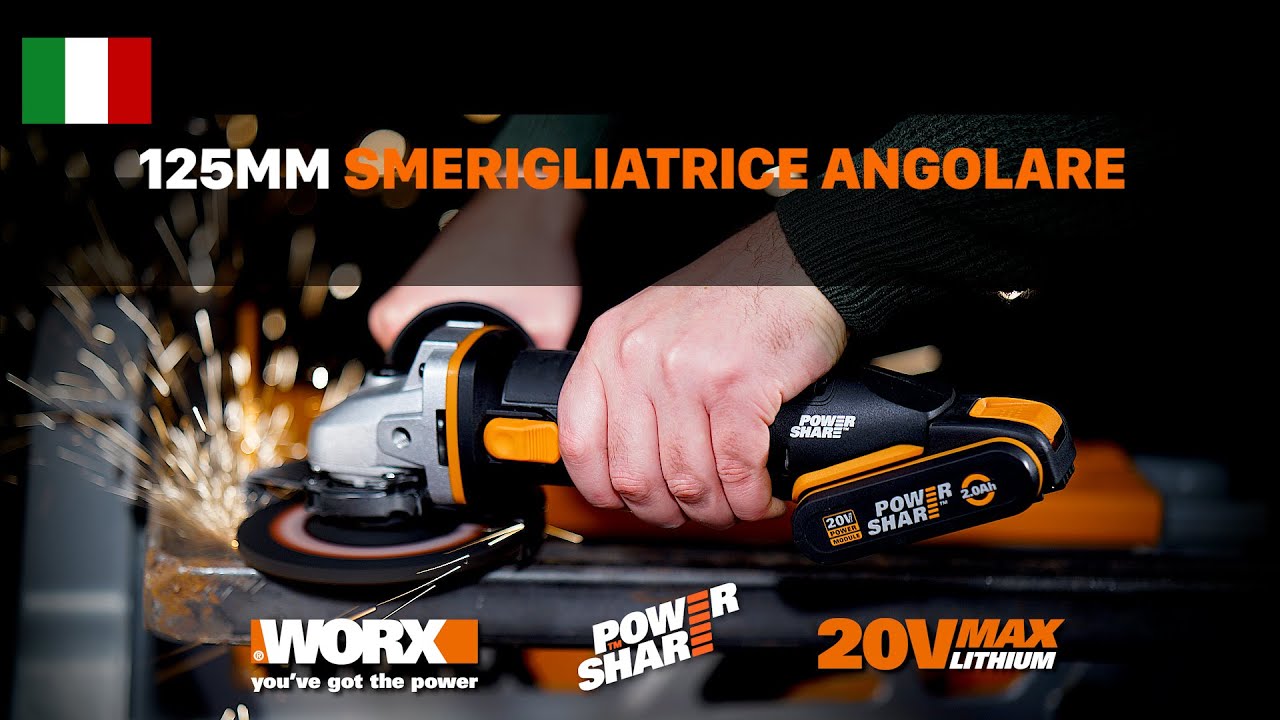 WORX WX803 Smerigliatrice angolare 20V      IT
