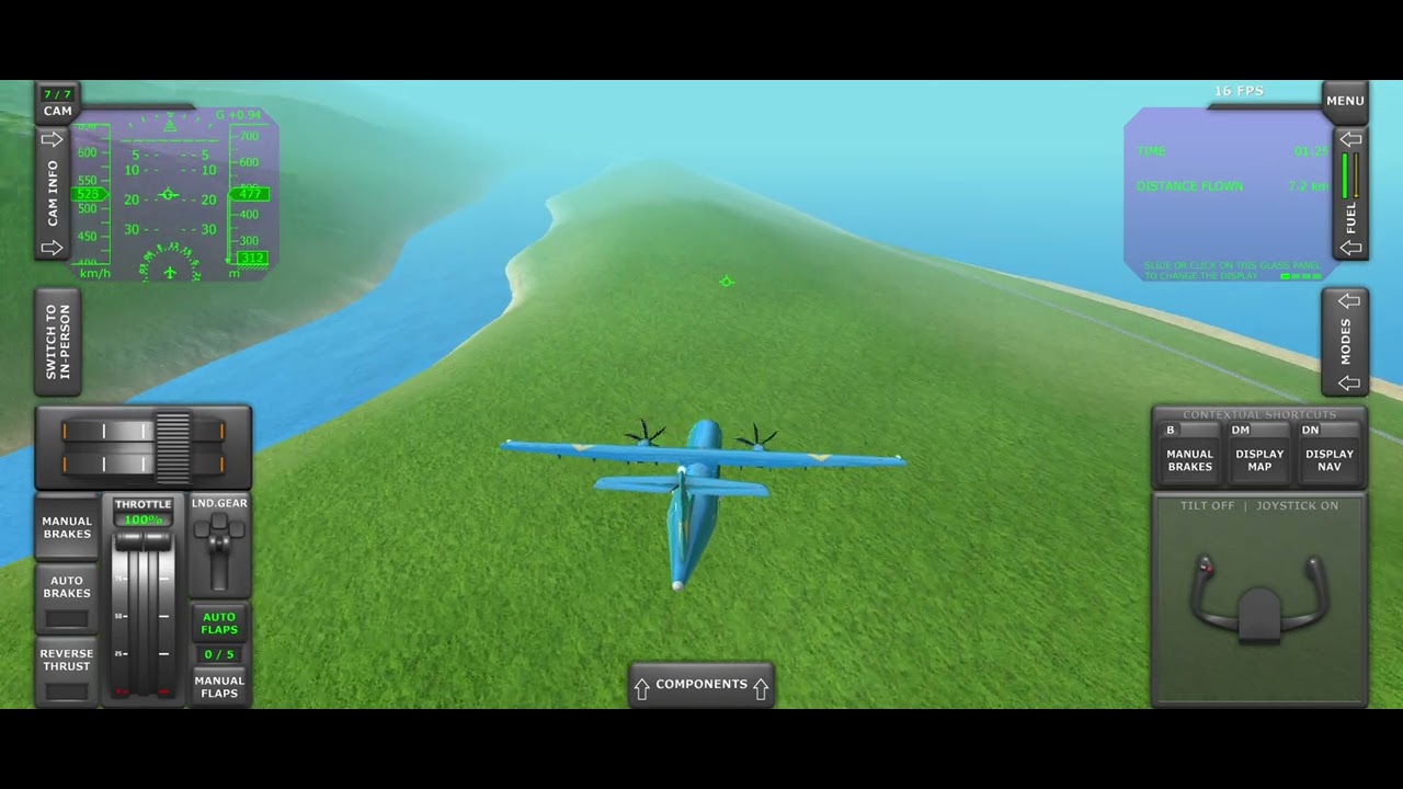 Airplane crash in game