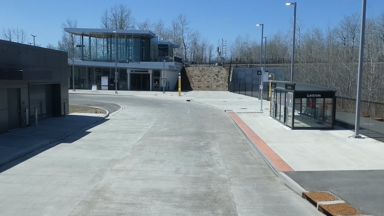 OC Transpo Stage 2 LRT Detours: Leitrim Station, Permanent Bus Loop (July 2024)