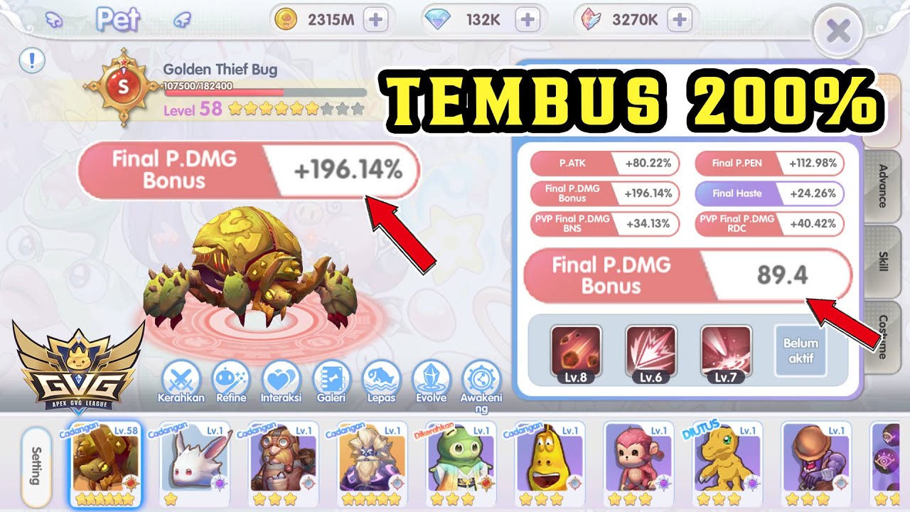 ROX PROJECT GTB GILA DEMI GVG APEX TOP UP MORE