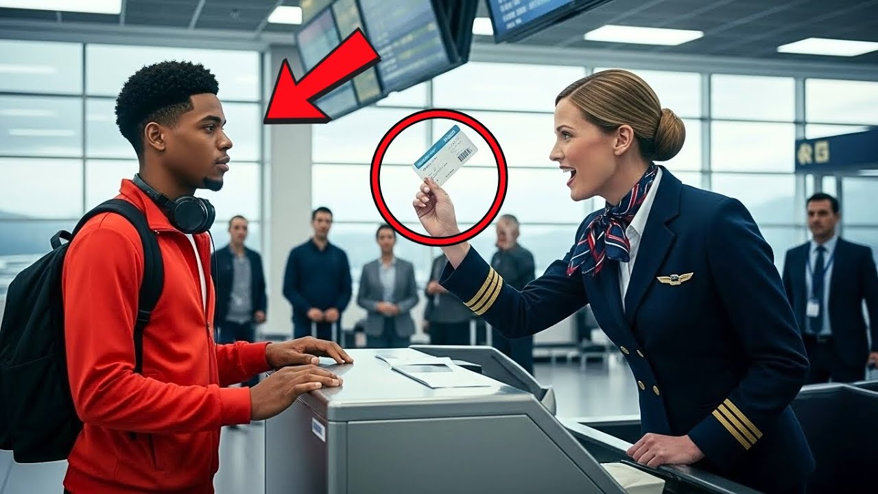 Flight Attendant Laughs at Black Teen’s Boarding Pass — Then the Captain Turns Around Mid-Runway...