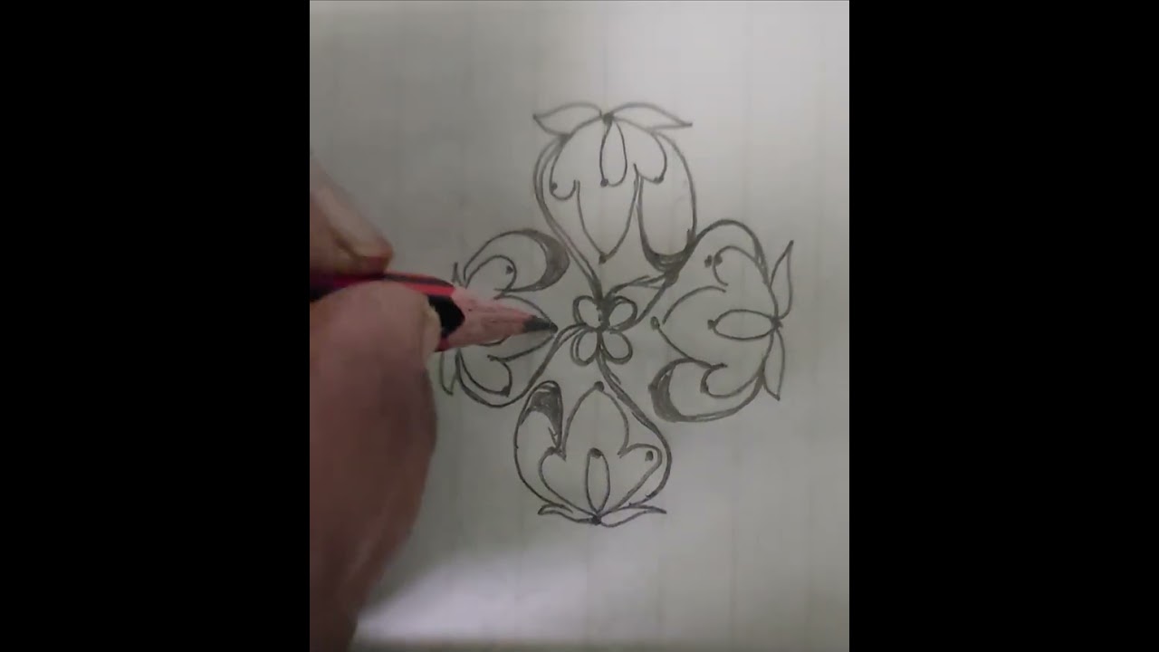 daily morning flower rangoli design for festival #ytrangoli .#different #rangoli d#dailyrangoli .