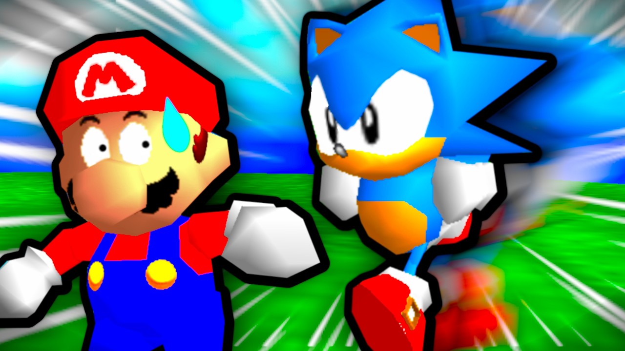 Mario 64 but SONIC hunts me down