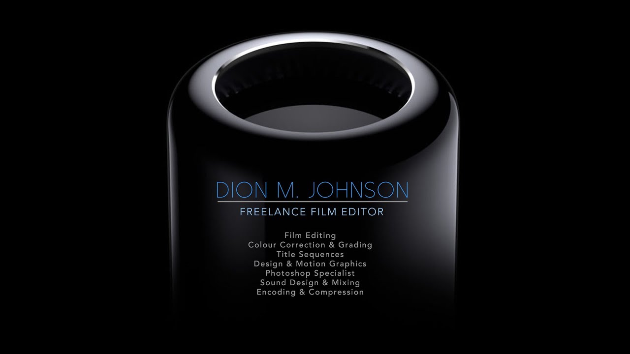 Dion M. Johnson - Film Editor : 2015 SHOWREEL (Final Cut Pro, Motion Graphics, Grading) HD 1080p