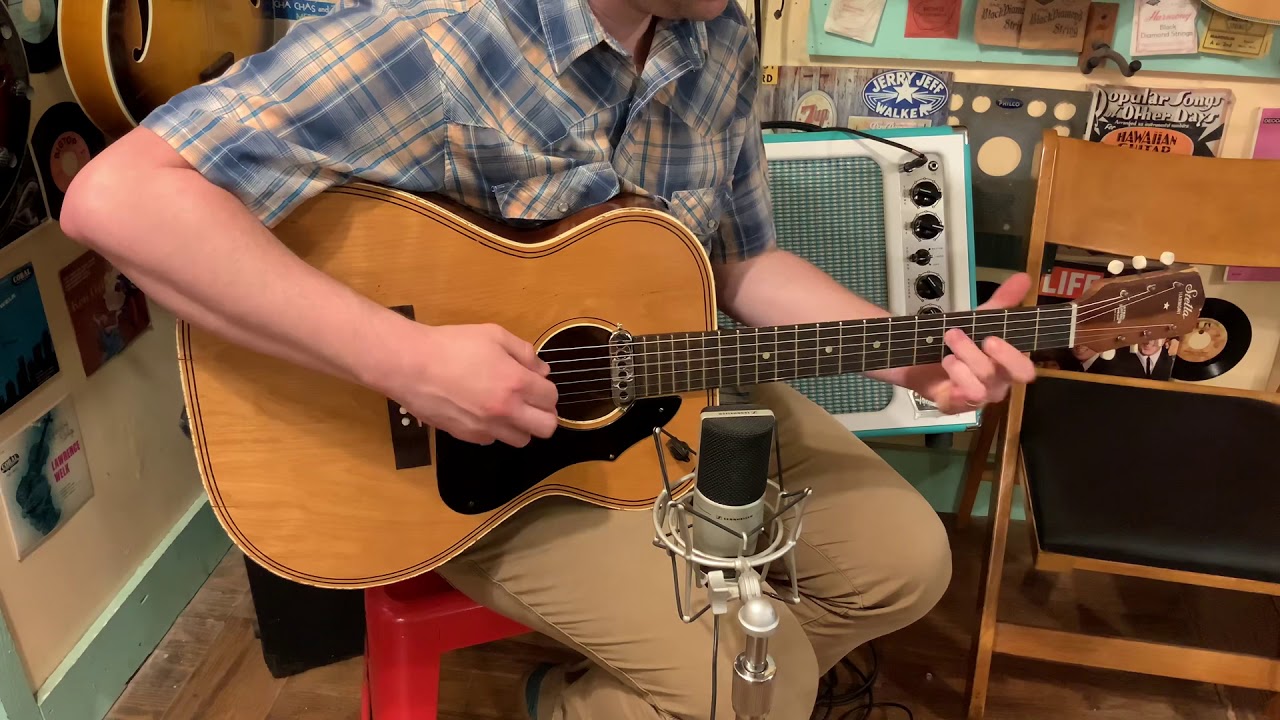 1967 Harmony H941 Stella 000-size flattop guitar (acoustic clip)