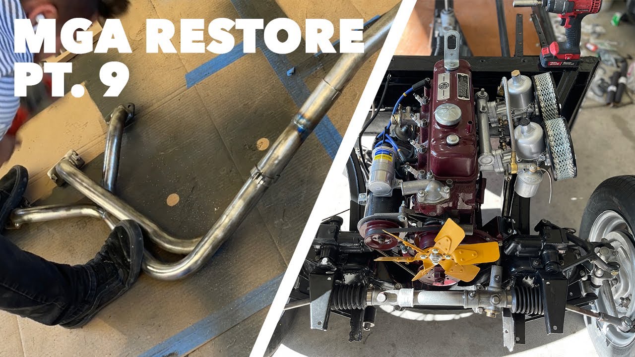 MGA Restoration Part 9 | Engine Install, Intake, Exhaust, Rear Axle