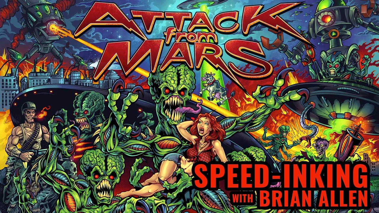Attack From Mars Speed Inking in Clip Studio Paint