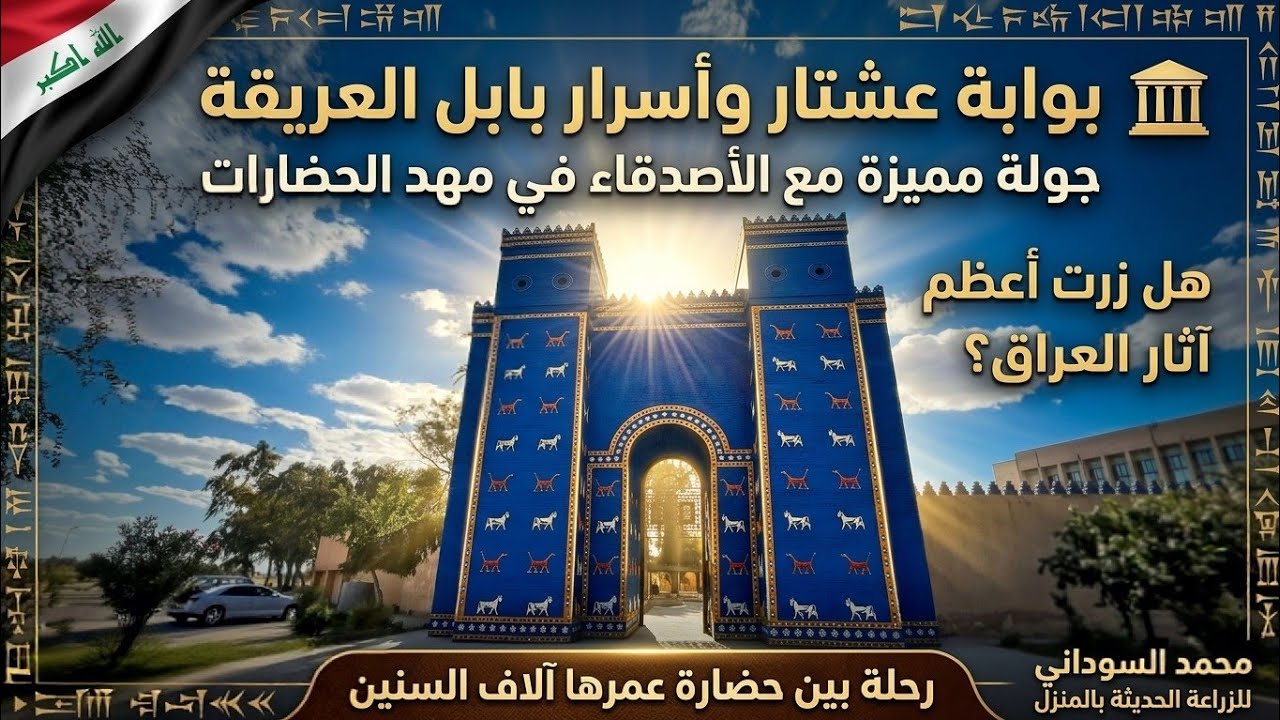 توثيقي مع أستاذ حيدر و الأصدقاء💞لبوابة #عشتار🏤 و#آثار بابل العريقة🇮🇶