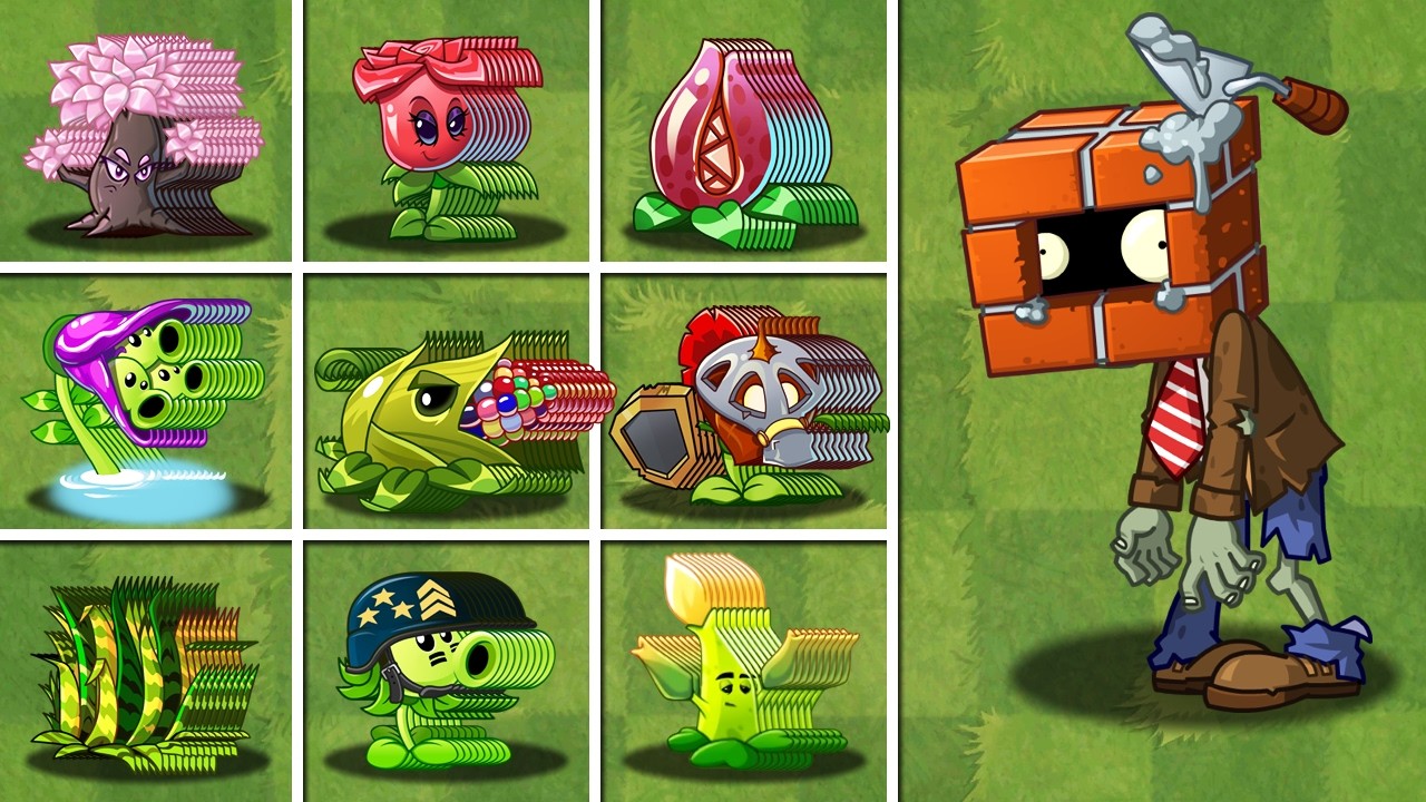 PVZ 2 Challenge - 100 Plants Max Level vs Brickhead Zombie Level 17 - Who Will Win?