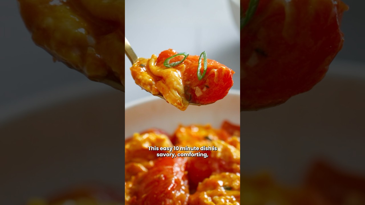 10 min Chinese Tomato Egg Stir Fry 🤤 #easyrecipe