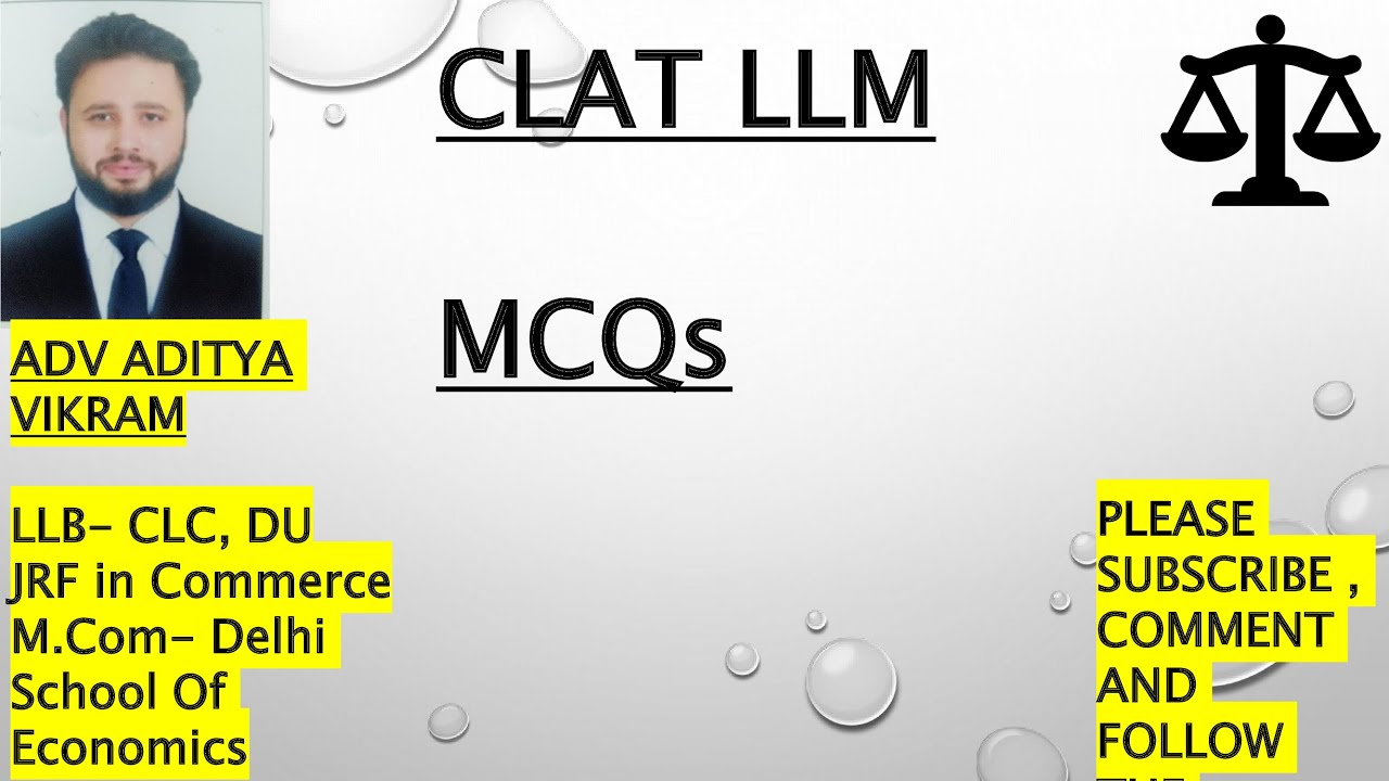 CLAT LLM MCQs
