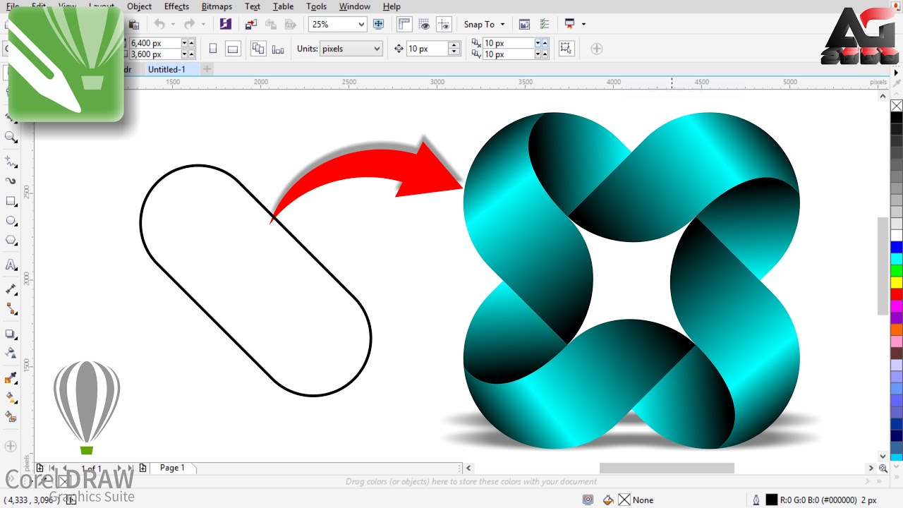 Easy Logo Design in CorelDraw | Corel Draw Tutorial