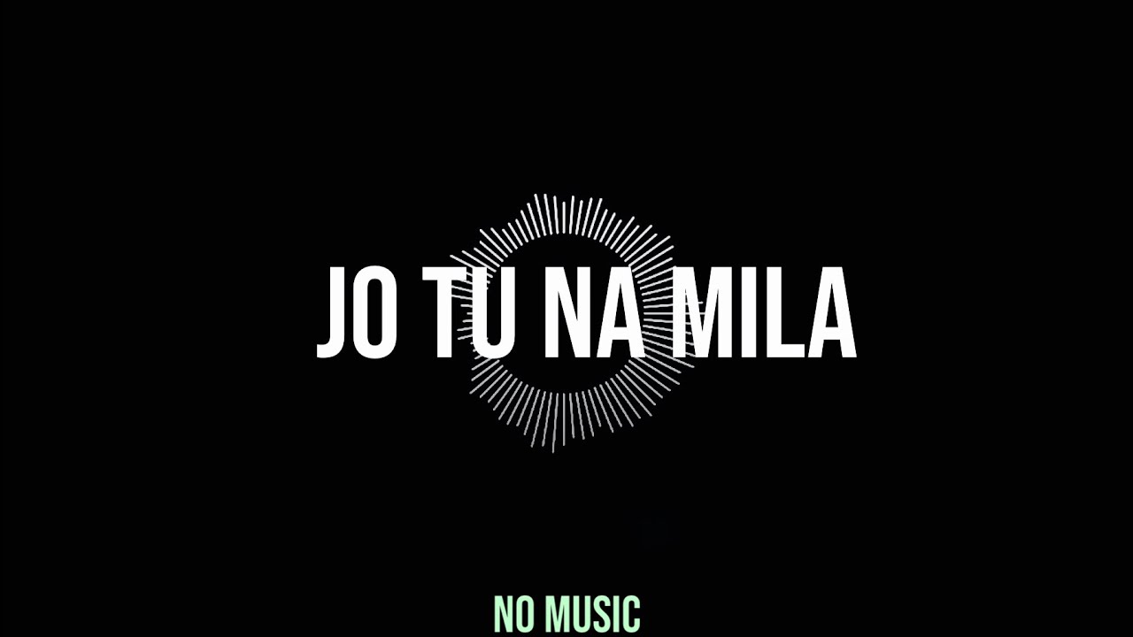 Jo tu na mila mujha - Asim Azhar | Vocals Only - Without Music | Acapella