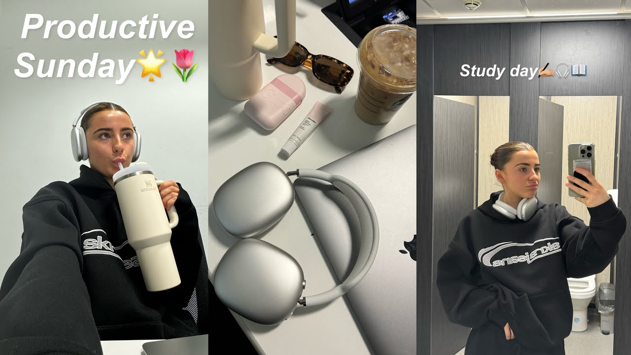 Spend a productive Sunday with me! (studying, coffee, walks and a big catch up)