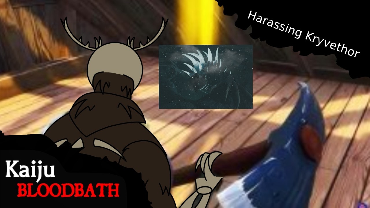 Harassing Kryvethor in Kaiju Bloodbath