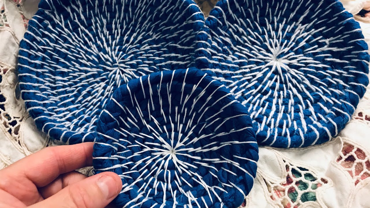 Scrap fabric slow stitch bowl |  hand stitched plaited woven | slow stitching #scrapideas
