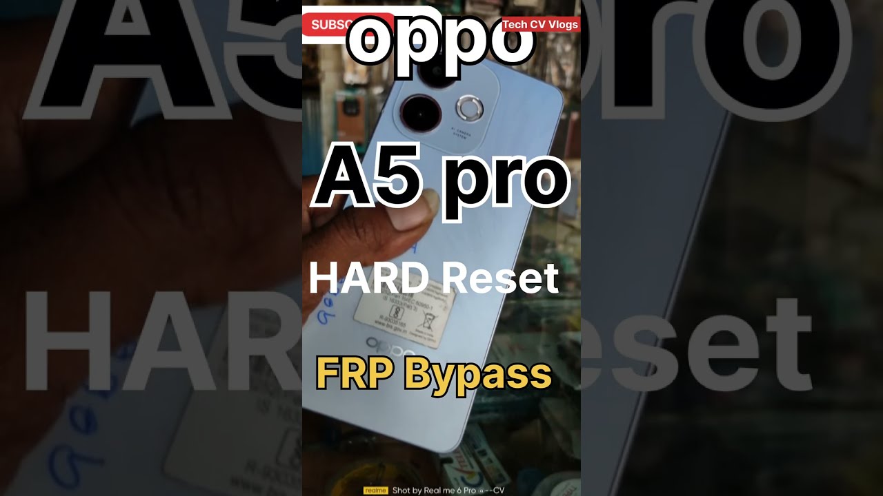 OPPO A5 PRO | HARD RESET | FRP BYPASS | #smartphone #repair #tech #factoryreset #cameraquality