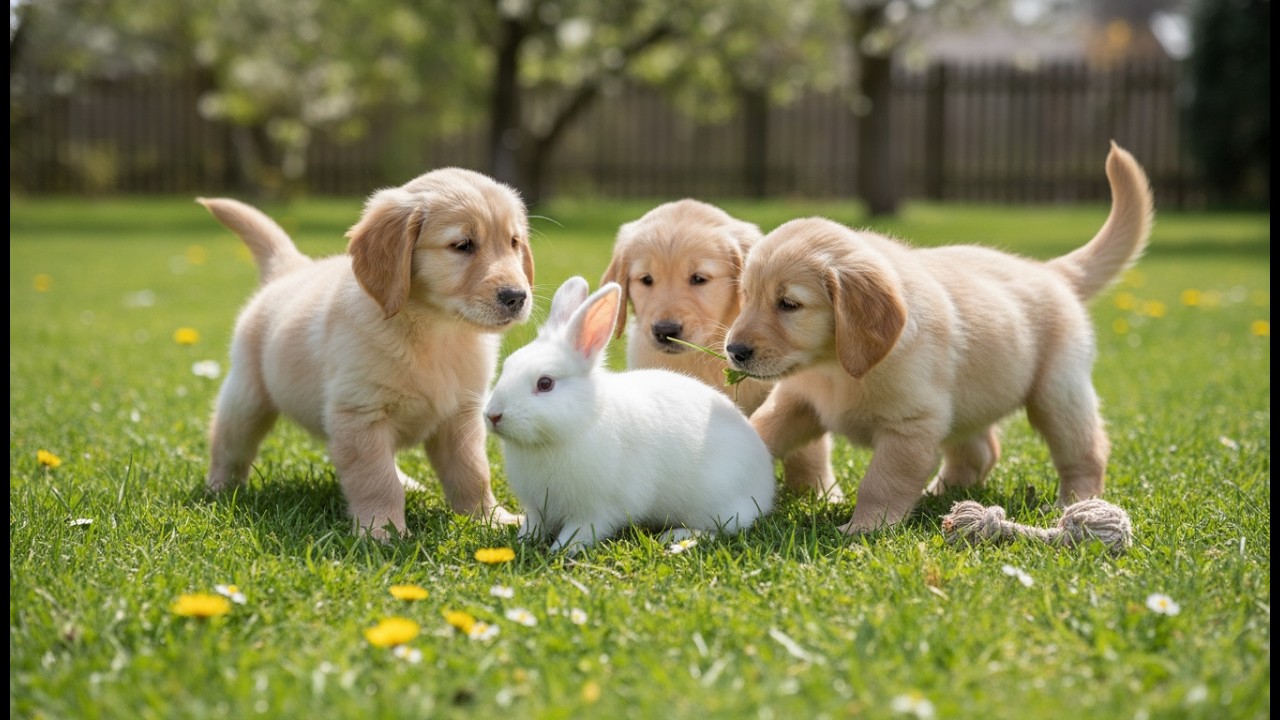 🐾🎉 Fun-Loving Puppies Enjoying Outdoor Playtime | Adorable Dog Video