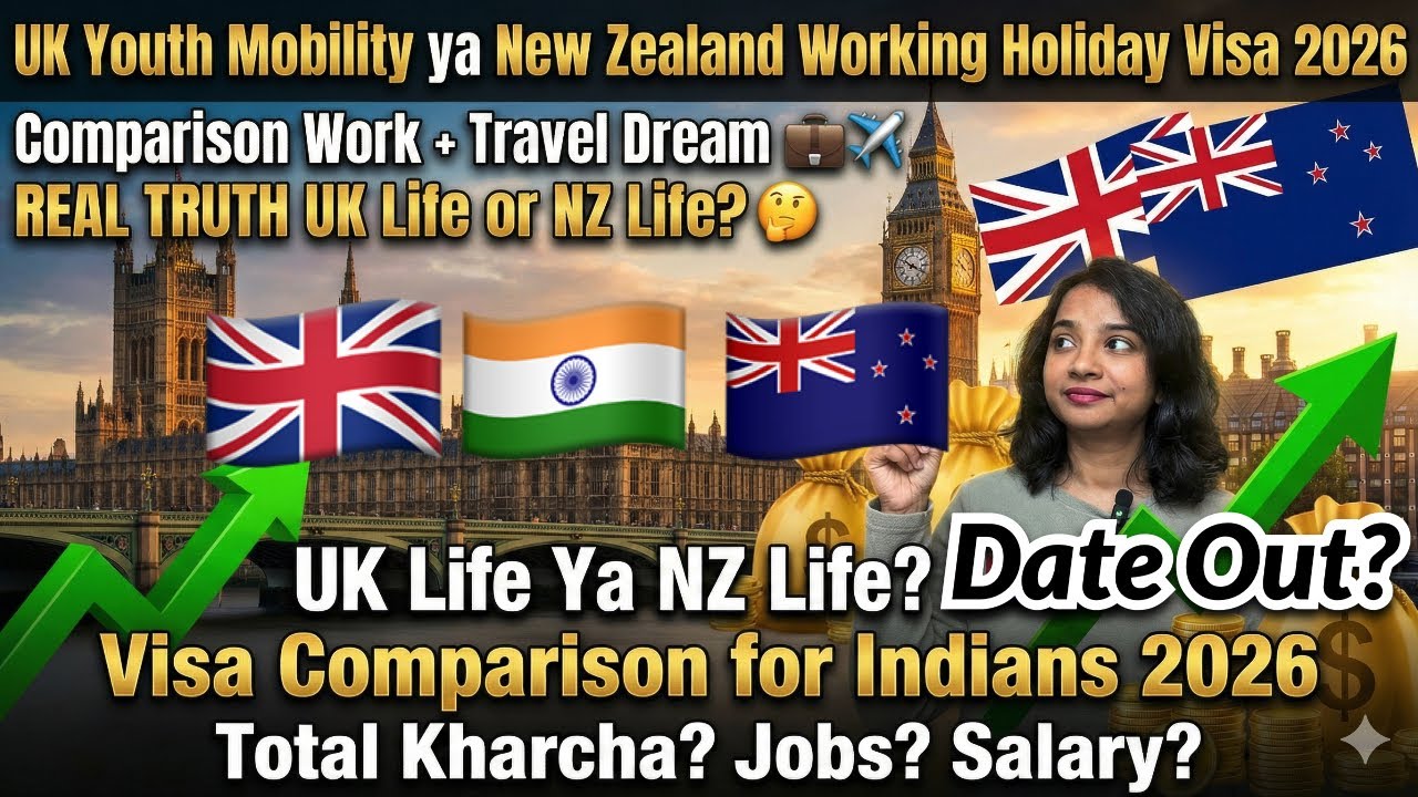 UK Youth Mobility 2026 vs NZ Working Holiday | Costs and Date? for Indians