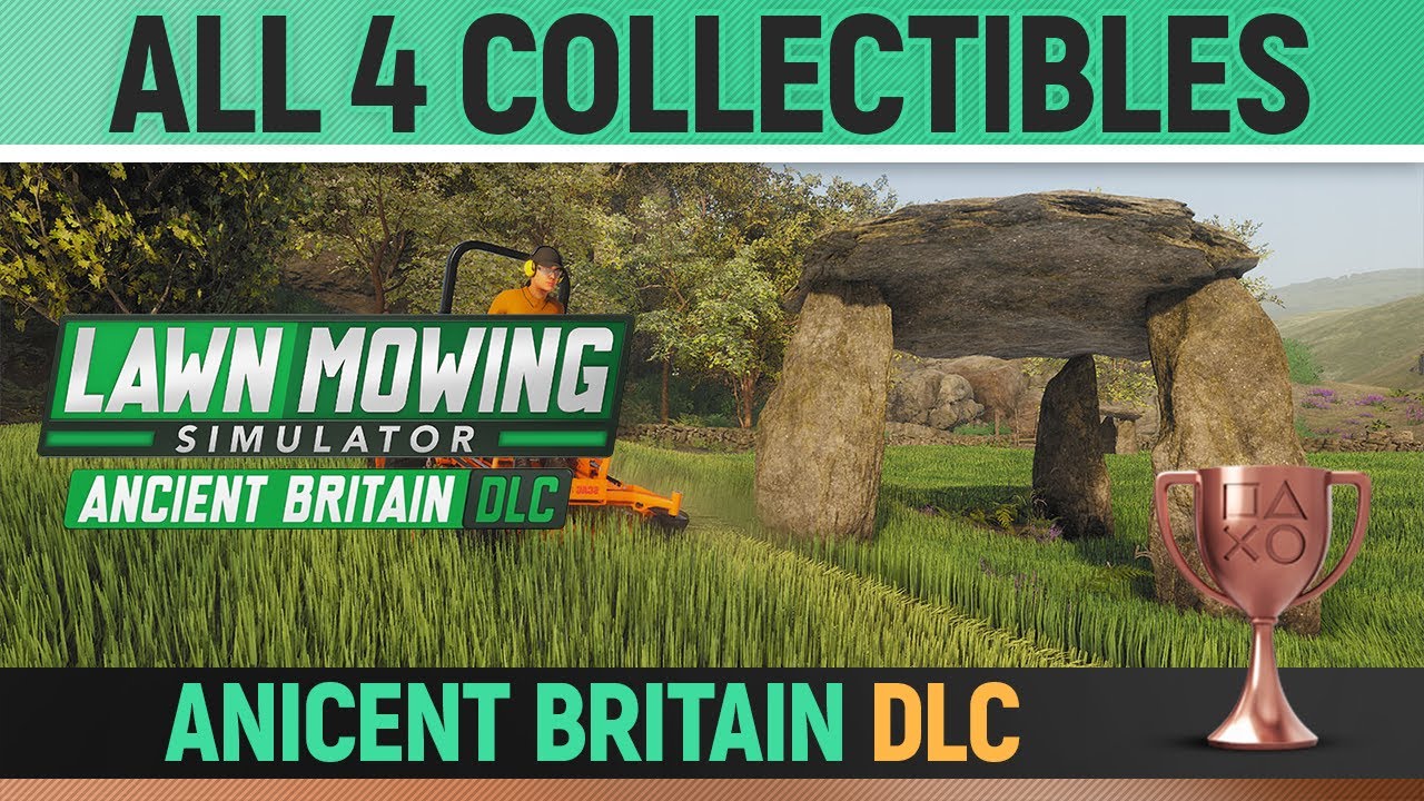 Lawn Mowing Simulator - Ancient Britain DLC - All 4 Valuables Locations 🏆 All Collectibles Guide