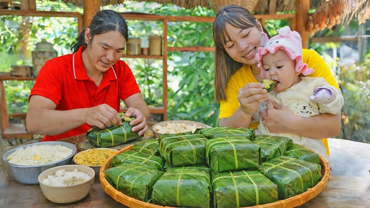 How to Make Banh Chung at Home Easily to Sell at the Market - Happy Life | SURVIVAL ALONE
