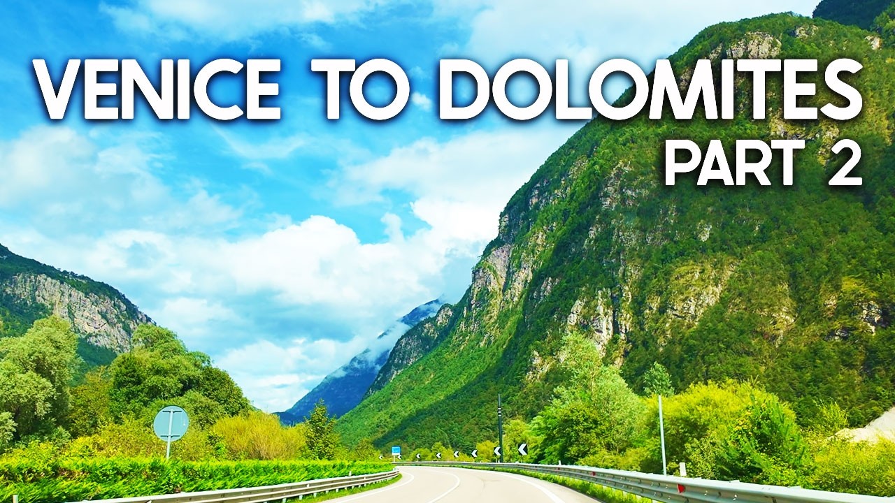 Driving from Venice To Dolomites Italy Part 2 SS51 A27  Scenic Mountain Driving Dolomiti Italia