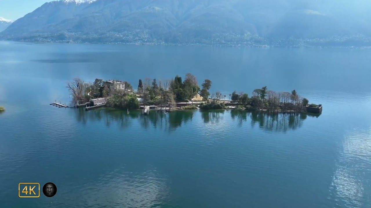 TICINO, SWITZERLAND - MONTE VERITA, ISOLA DI BRISSAGO, ,TERRENI ALLA MAGGIA, DRONE  4K