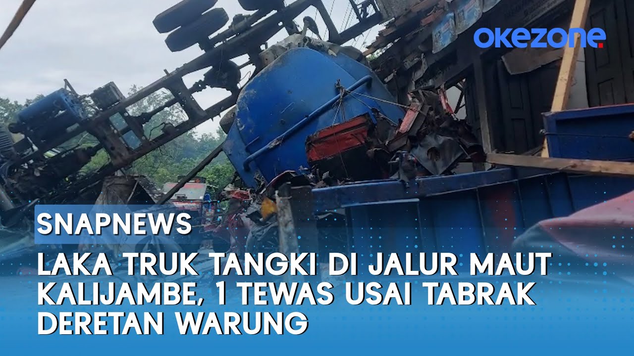 Laka Truk Tangki di Jalur Maut Kalijambe, 1 Tewas Usai TabrakDeretan Warung