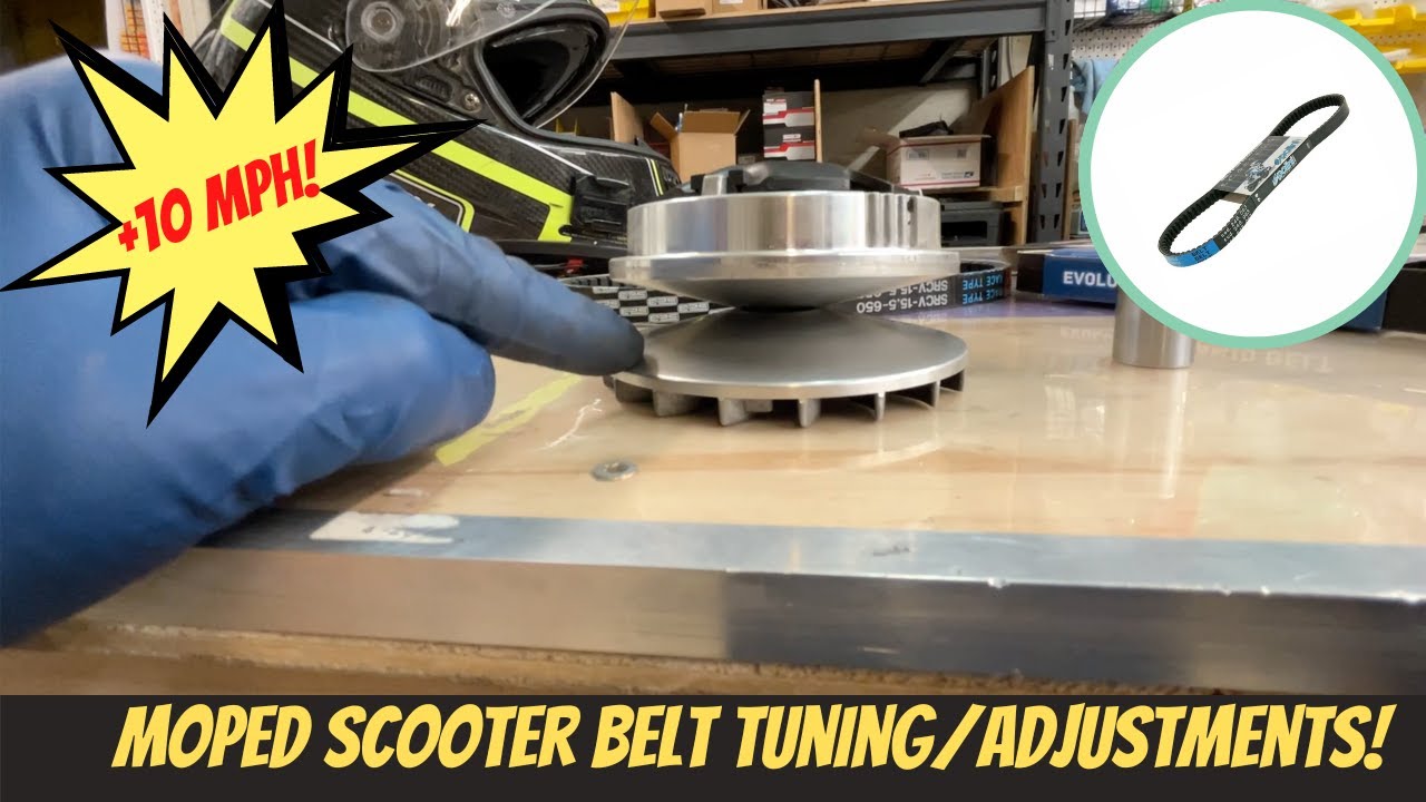Moped scooter BELT adjustment and fitment/ GET MORE SPEED