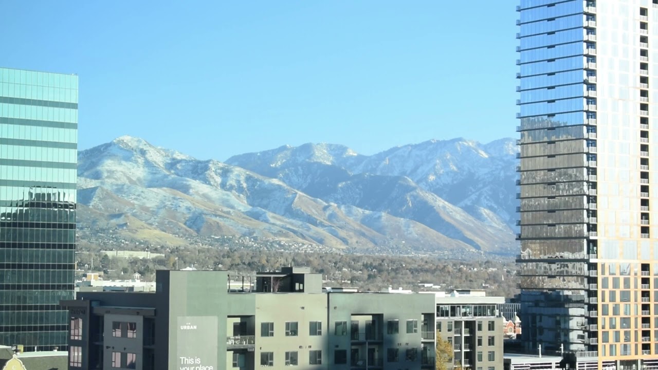Open Window, Beautiful Mountains , Sounds of the city 4K