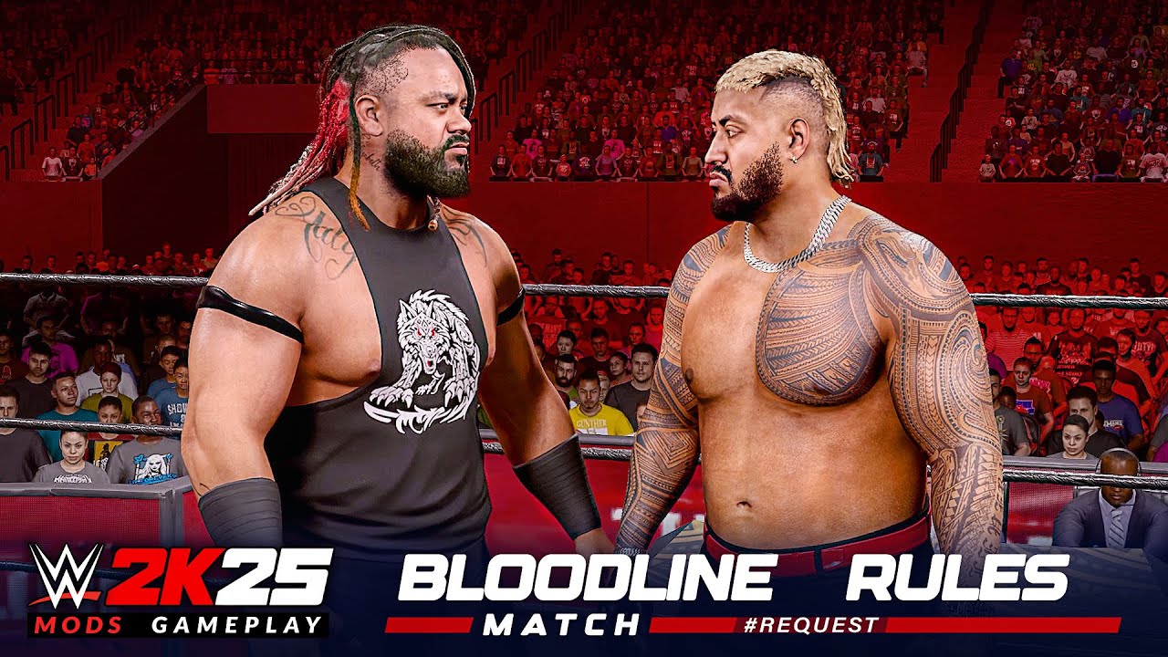 WWE 2K25 Jacob Fatu vs Solo Sikoa in a Bloodline Rules Match