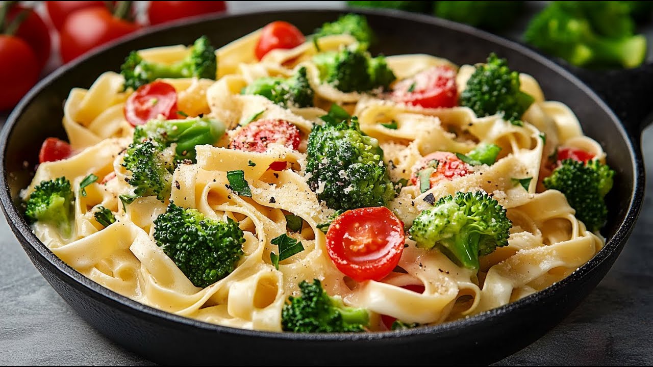 Боже, как вкусно! Зимой нужно есть больше овощей! Простой рецепт! паста с брокколи