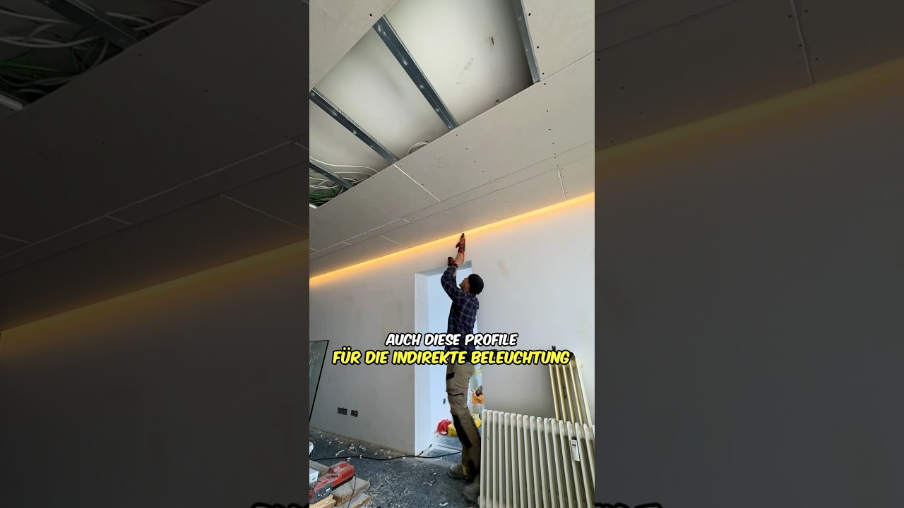 TROCKENBAU DECKE mit LED Beleuchtung im ALTBAU bauen 🏚️💡 #altbau #handwerk #renovieren