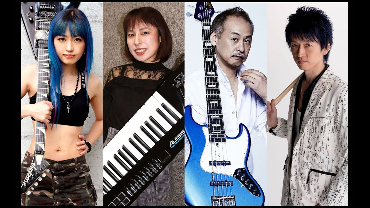 Wangan Street　Rie a.k.a. Suzaku (G)／須藤 満 (B)／坂東 慧 (Dr)／深井麻梨恵 (Kb)