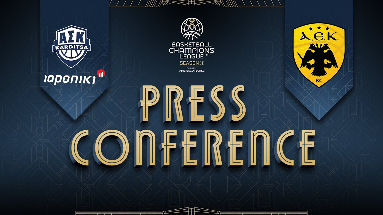 Karditsa Iaponiki v AEK BC - Press Conference | #BasketballCL 2025-26