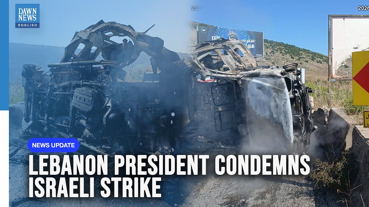 Lebanon President Condemns Israeli Strike on Army Vehicle as Violation | Dawn News English