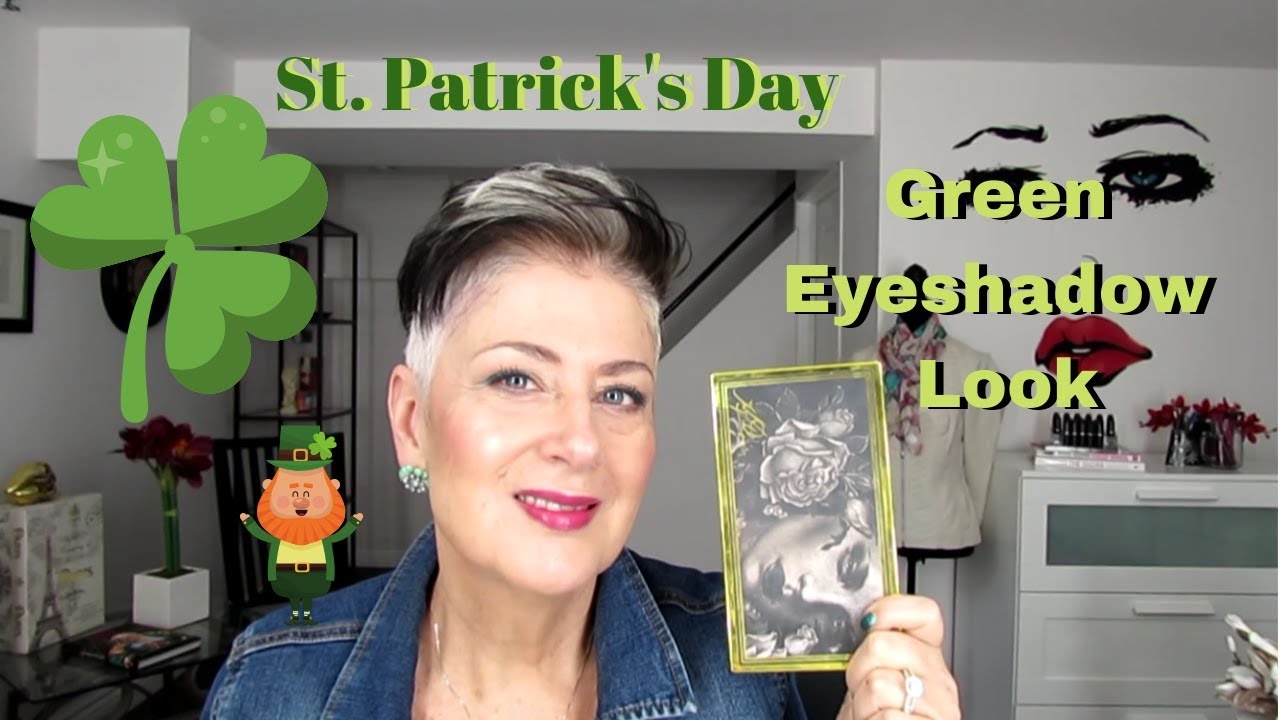ST. PATRICK'S DAY GREEN EYE SHADOW FOR HOODED EYES OVER 50++