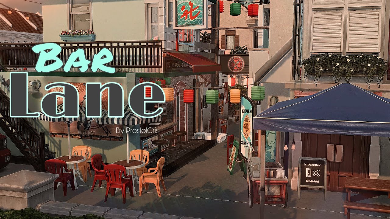 Барный Переулок Томаранг | Строительство The Sims 4 | No CC