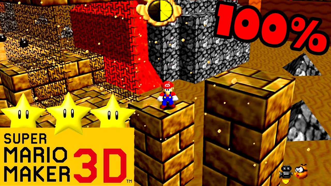 Mario Builder 64 🔨 Ashen Sea by Pige43 🔨 100% Walkthrough