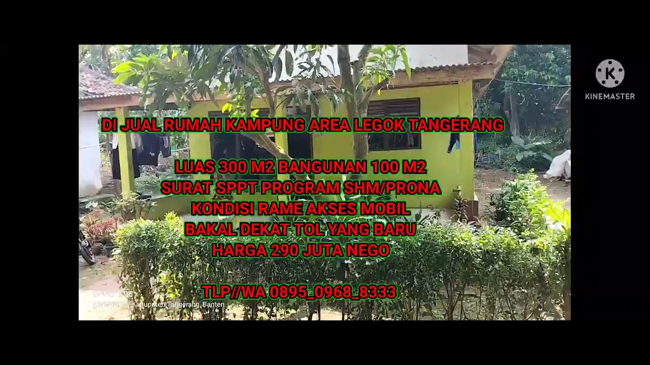 DI JUAL RUMAH KAMPUNG AREA LEGOK TANGERANG AKSES MOBIL